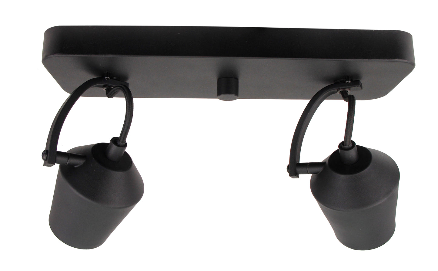 Chericoni Tavola plafondspot in zwart, 2 lichts met GU10 fitting, uitgevoerd in een elegant en luxueus design.