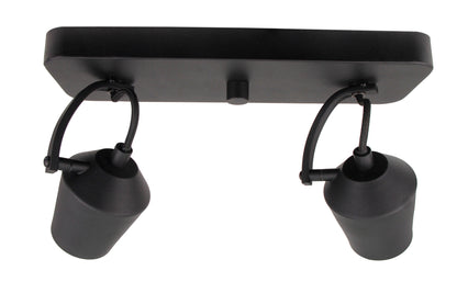 Chericoni Tavola plafondspot in zwart, 2 lichts met GU10 fitting, uitgevoerd in een elegant en luxueus design.