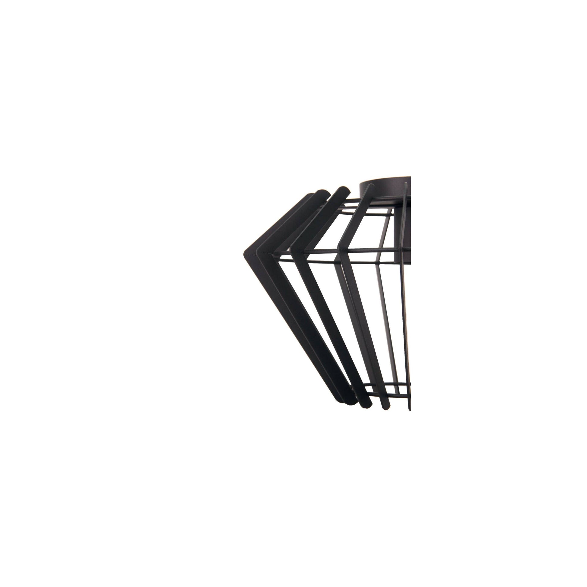 De Chericoni Tavola Plafondlamp (Ø38 cm) van zwart metaal is een stijlvolle en unieke lichtbron met een open design. 