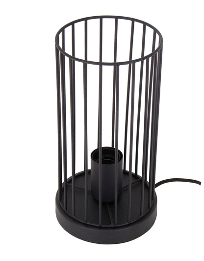 Chericoni Tavola tafellamp in zwart, met een ronde kap van Ø15 cm, geschikt voor één E27-lichtbron. Compact en stijlvol.