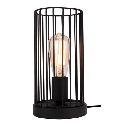 Chericoni Tavola tafellamp in zwart, met een ronde kap van Ø15 cm, geschikt voor één E27-lichtbron. Compact en stijlvol.