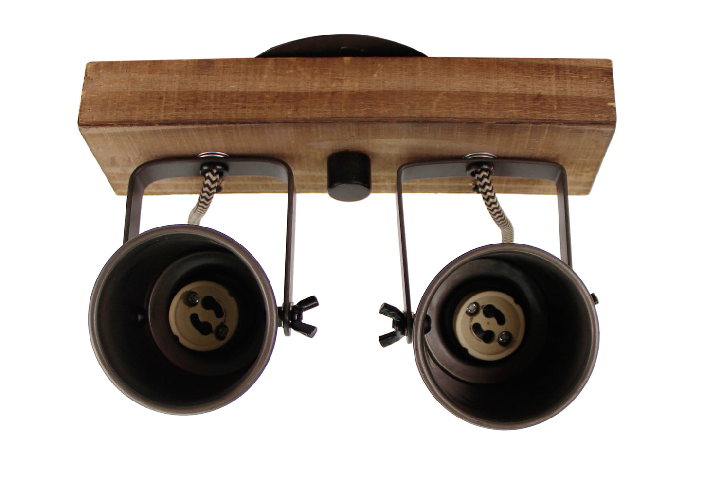 De Chericoni Tazza Plafondspot (2-lichts) in brons met hout is een stijlvolle en flexibele spot. Richt de spots naar wens en creëer sfeer in huis!