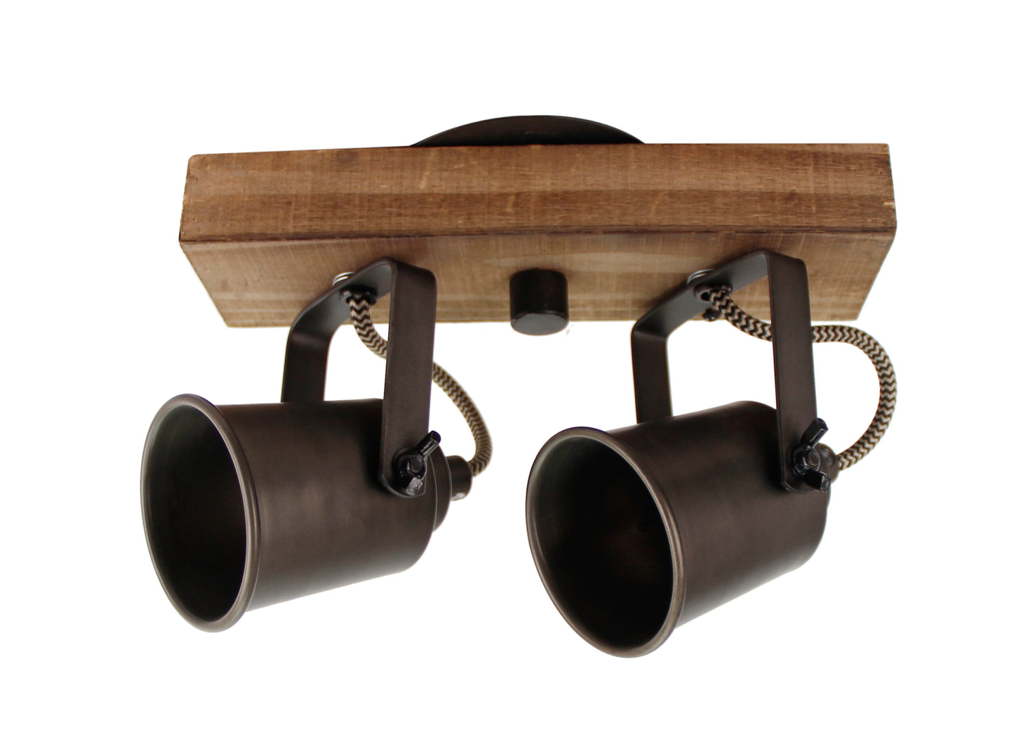 De Chericoni Tazza Plafondspot (2-lichts) in brons met hout is een stijlvolle en flexibele spot. Richt de spots naar wens en creëer sfeer in huis!