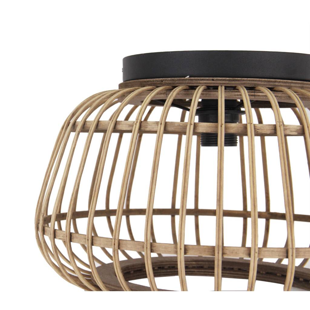 Natural Chericoni Trapeze plafondlamp, 1 light, Ø40 cm, E27 fitting, crafted from FSC-certified bamboo, eco-friendly design