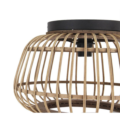 Natural Chericoni Trapeze plafondlamp, 1 light, Ø40 cm, E27 fitting, crafted from FSC-certified bamboo, eco-friendly design