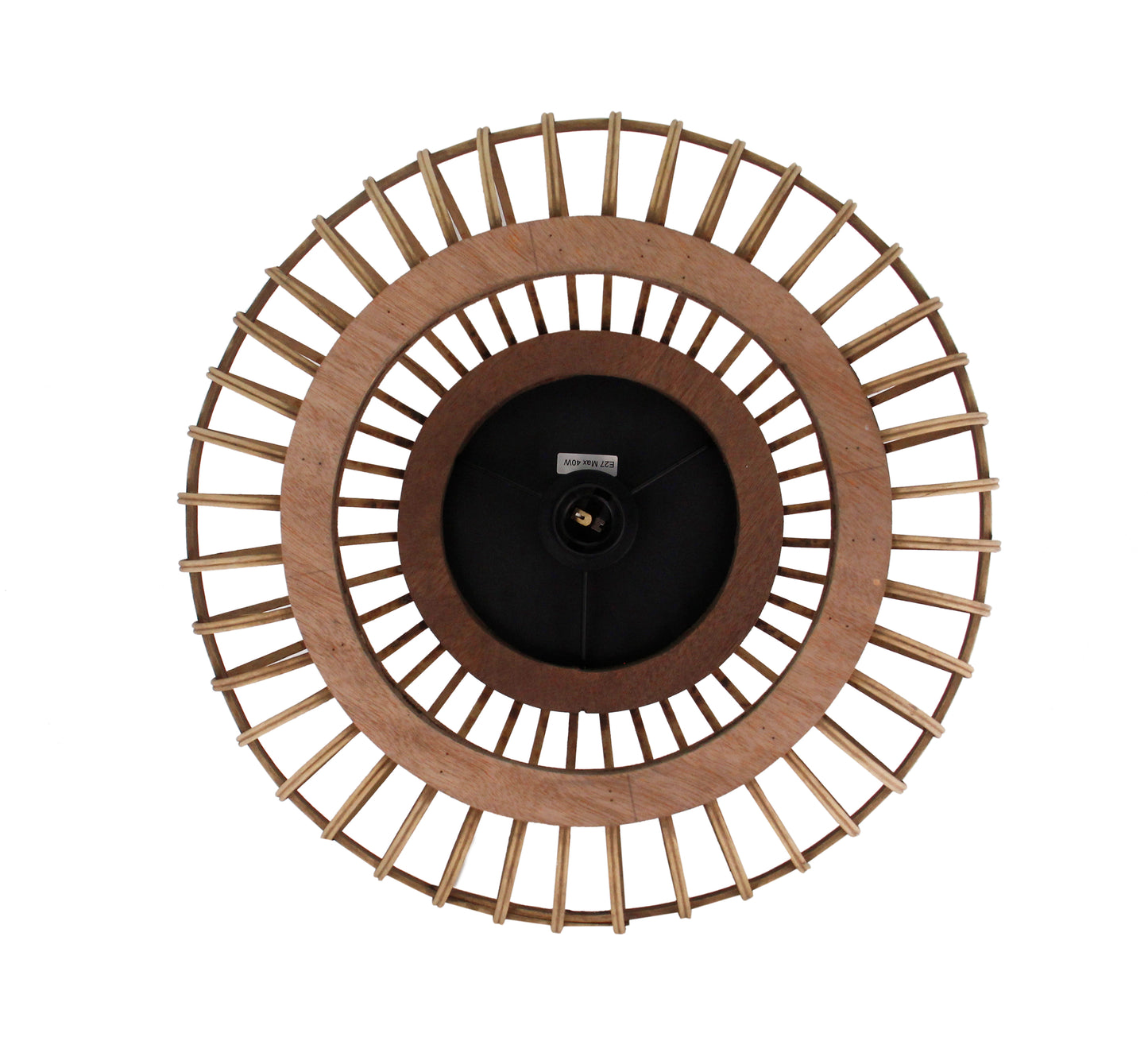 Natural Chericoni Trapeze plafondlamp, 1 light, Ø40 cm, E27 fitting, crafted from FSC-certified bamboo, eco-friendly design