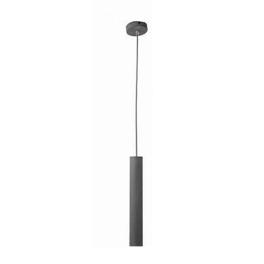 De Chericoni Tubo Hanglamp in betonlook. De lamp heeft een cilindervormige kap met een industriële uitstraling.