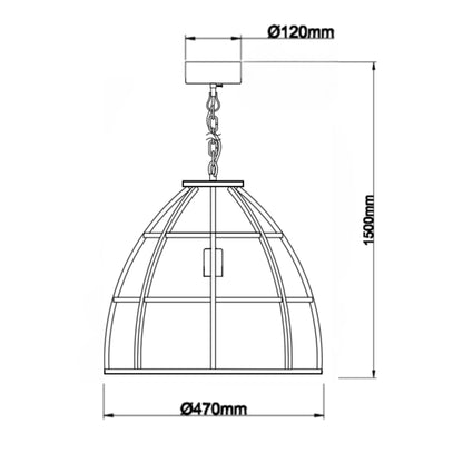 Chericoni Aperto – zwarte hanglamp – 1 lichts – modern industrieel design