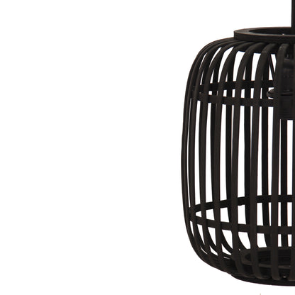 Design hanglamp Ø22 cm – Various Woven – 1 lichts – bamboe zwart