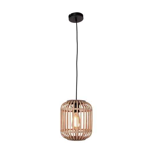 Various Woven Hanglamp - 1 lichts - Ø22 cm - Bamboe - Natuur/Beige