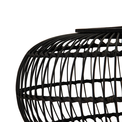 Design hanglamp Ø48 cm – Various Woven – 1 lichts – bamboe zwart