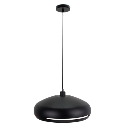 1 lichts Chericoni Striscia Hanglamp Ø 45 cm, met E27 fitting en een opvallend zwart-goud ontwerp.
