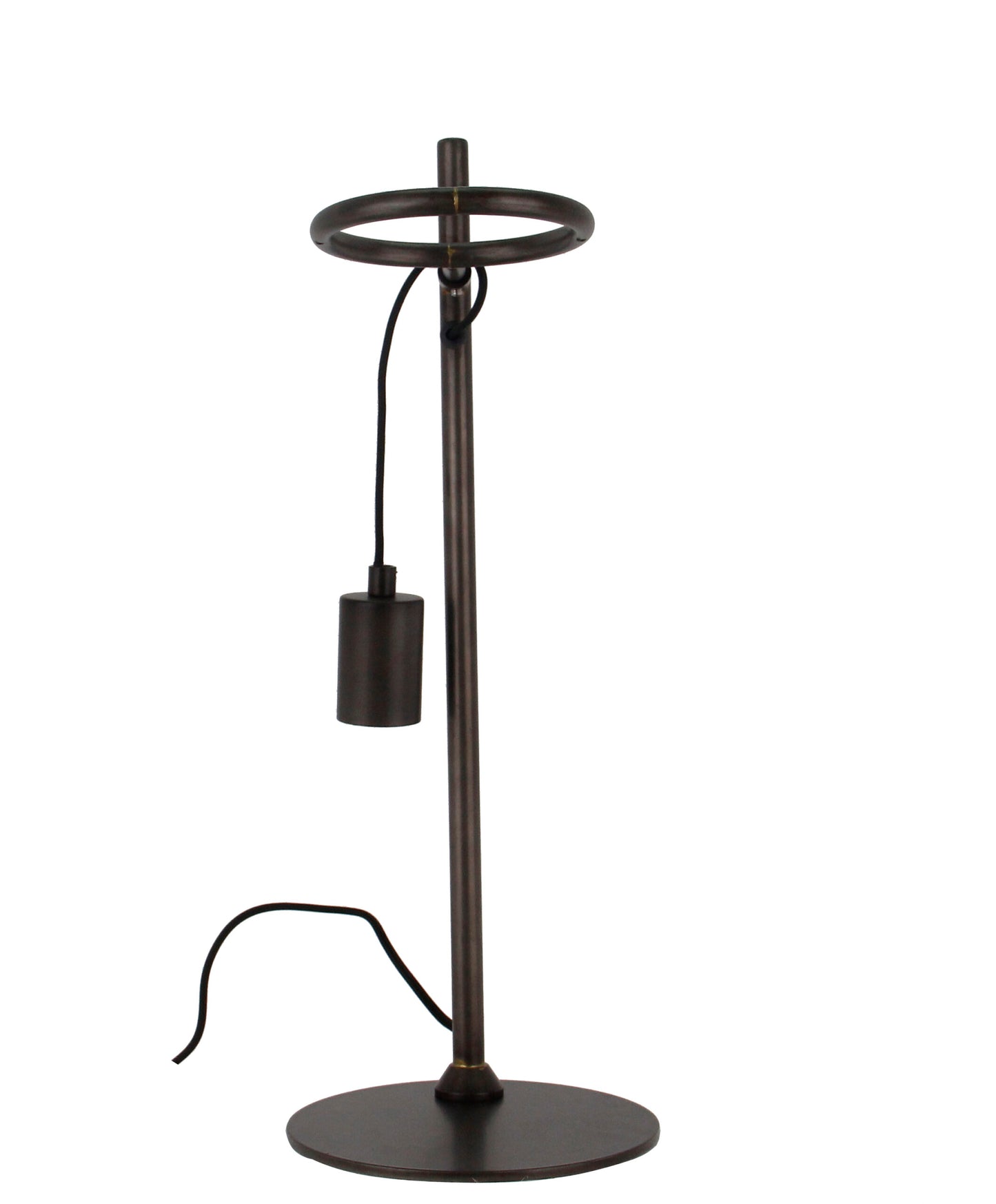 Chericoni Anello tafellamp, industrieel zwart design, perfect voor E27 lampen en sfeerverlichting.