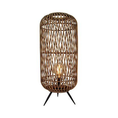 Chericoni Nature Diagonaal Vloerlamp - 1 lichts - Ø35 cm - Bamboe & Zwart