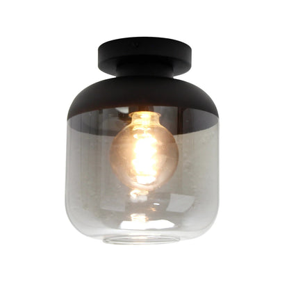 Specchio Opaco Ceiling lamp - 1 light - Ø21 cm - Black - Glass