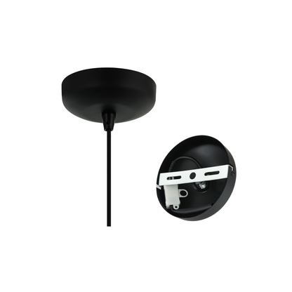 Illuminate your space with the Strisce black pendant light. Its industrial design adds a bold touch to any room.