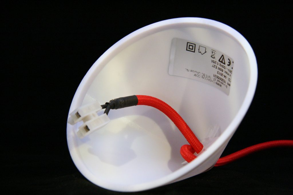 Chericoni Corda Hanglamp/Pendel - Strijkijzersnoer - Wit, Rood