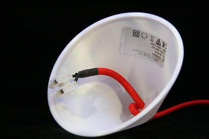 Chericoni Corda Hanglamp/Pendel - Strijkijzersnoer - Wit, Rood