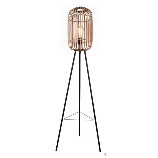 Various Woven vloerlamp Ø22 cm, 130 cm hoog, natuur/beige volledig afgebeeld tegen neutrale achtergrond.