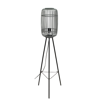 De grijze Woven vloerlamp heeft een uniek, geweven ontwerp. Ideaal voor een warme en uitnodigende sfeer in jouw interieur.
