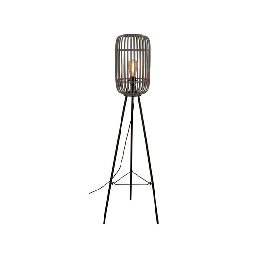 Deze grijze Woven vloerlamp voegt een warme sfeer toe aan je interieur. Perfect voor een gezellige leeshoek of zithoek.