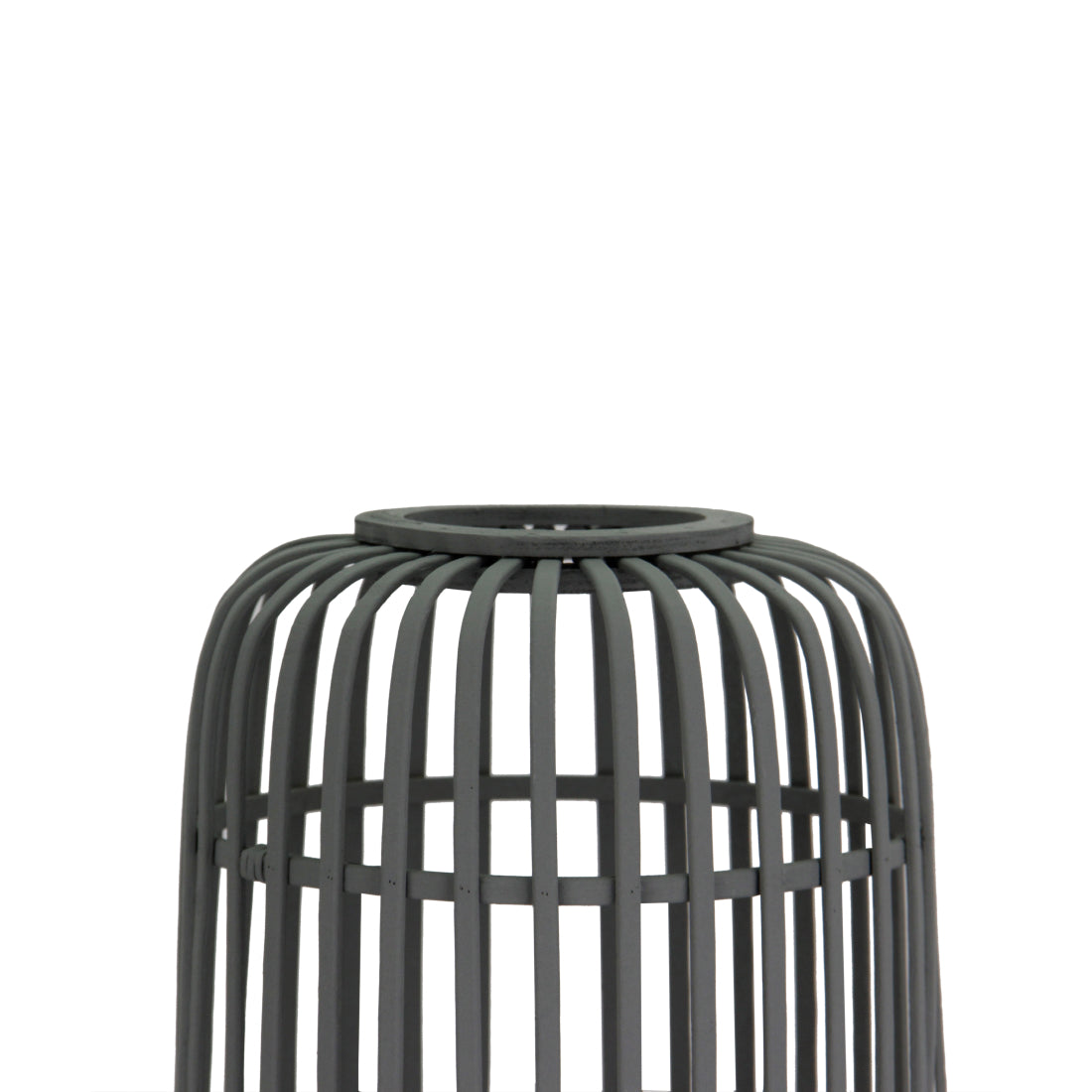 Natuurlijke grijze vloerlamp Woven met een speelse structuur. Perfect voor het creëren van een warme en gezellige sfeer.