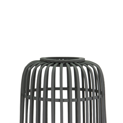 Natuurlijke grijze vloerlamp Woven met een speelse structuur. Perfect voor het creëren van een warme en gezellige sfeer.