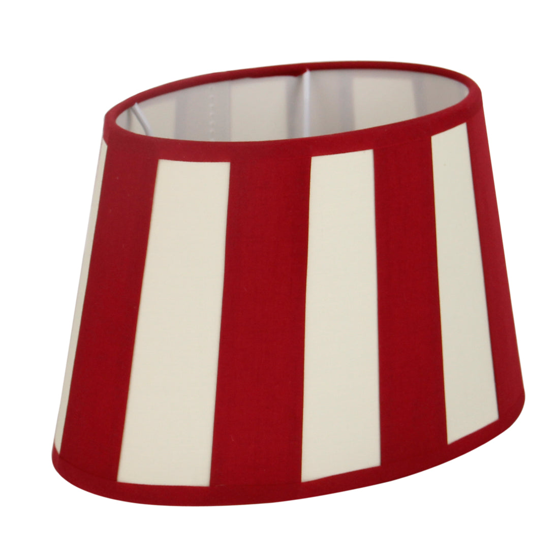 Various Lampenkap - Ovaal - Rood met strepen - Ø20, Ø22 of Ø26 cm