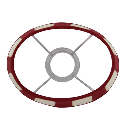 Various Lampenkap - Ovaal - Rood met strepen - Ø20, Ø22 of Ø26 cm