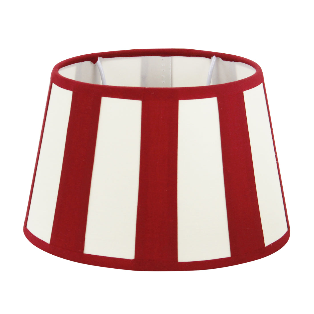 Various Lampenkap - Ovaal - Rood met strepen - Ø20, Ø22 of Ø26 cm