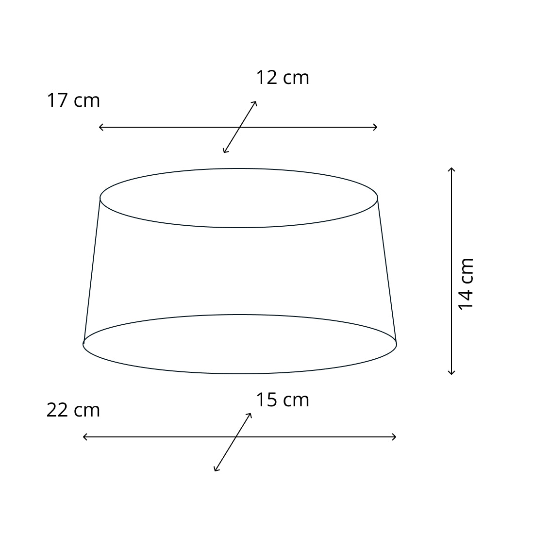 Various Lampenkap - Ovaal - Rood met strepen - Ø20, Ø22 of Ø26 cm