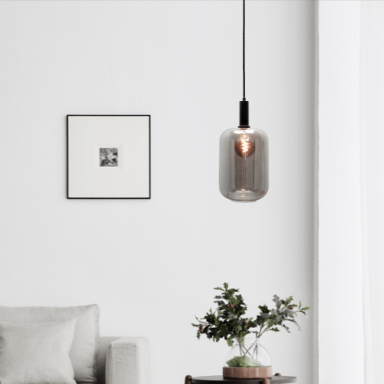Glazen Chericoni Specchio Hanglamp Ø 22 cm, met een modern 1 lichts ontwerp en E27 fitting.
