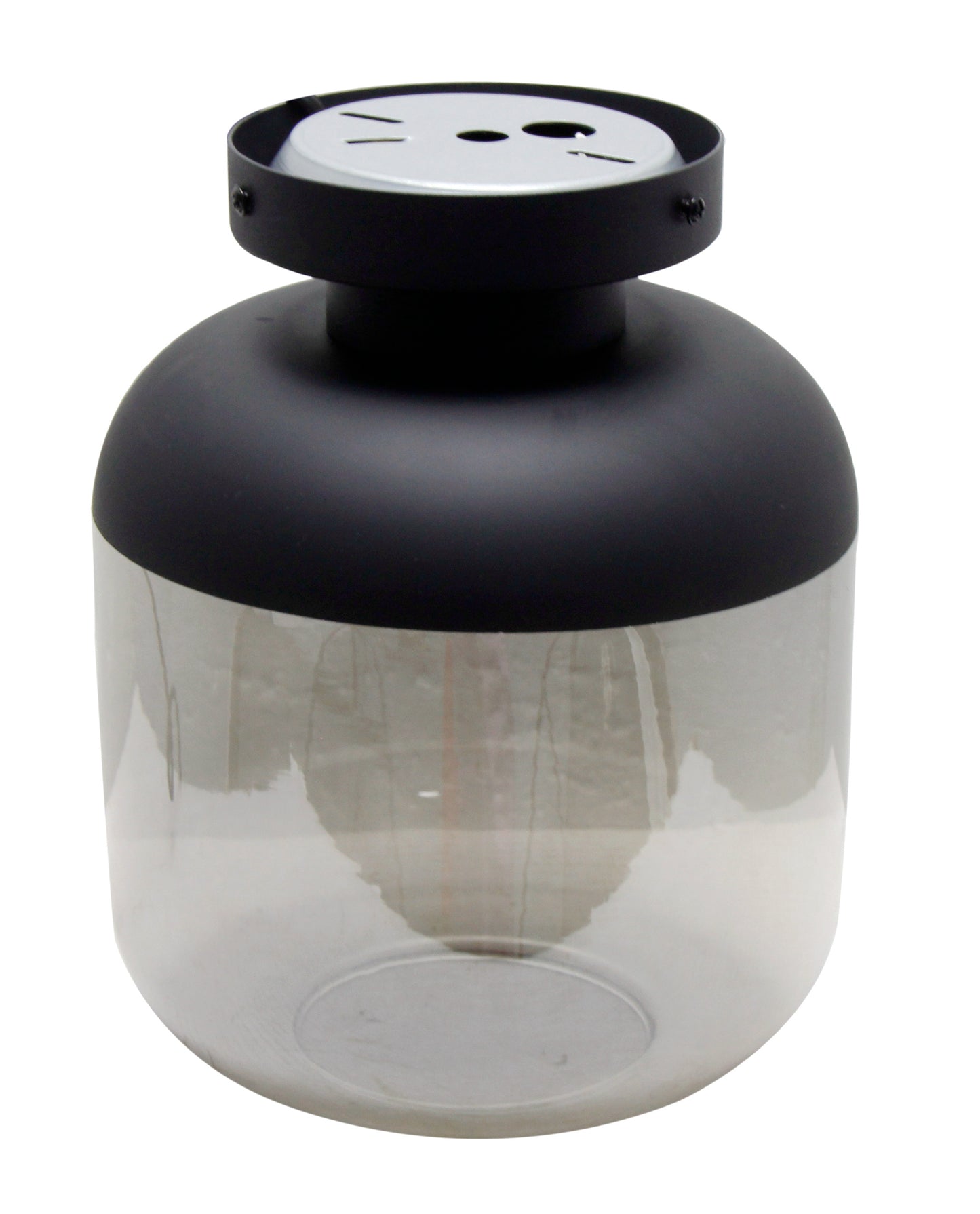Specchio Opaco Plafondlamp met een diameter van 21 cm. De lamp heeft een minimalistische en moderne vormgeving met een matte afwerking.