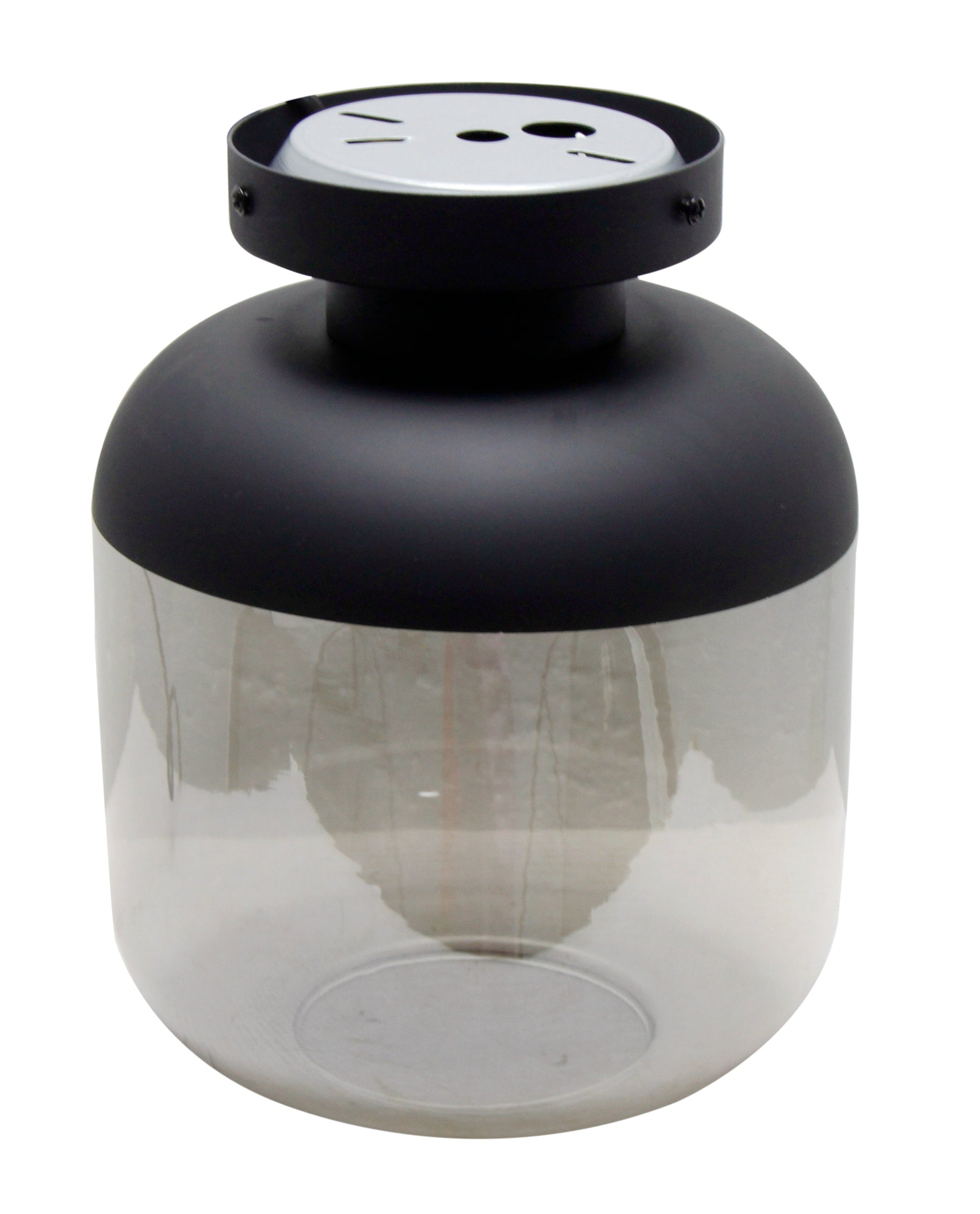Specchio Opaco Plafondlamp met een diameter van 21 cm. De lamp heeft een minimalistische en moderne vormgeving met een matte afwerking.