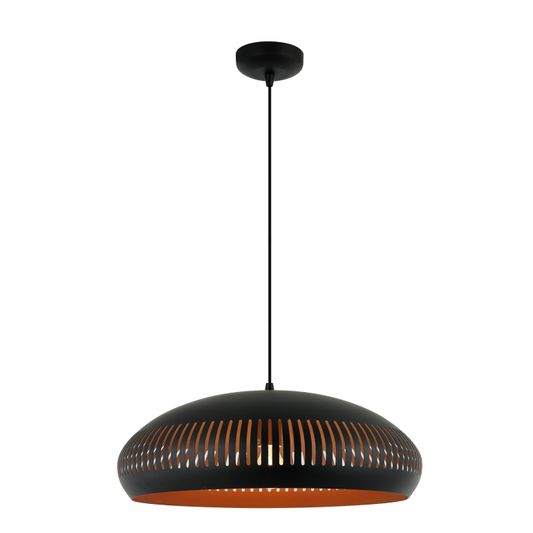 Chericoni Strisce hanglamp, Ø52 cm, zwart design, 1 lichts met E27 fitting, een stijlvolle keuze voor elke ruimte.