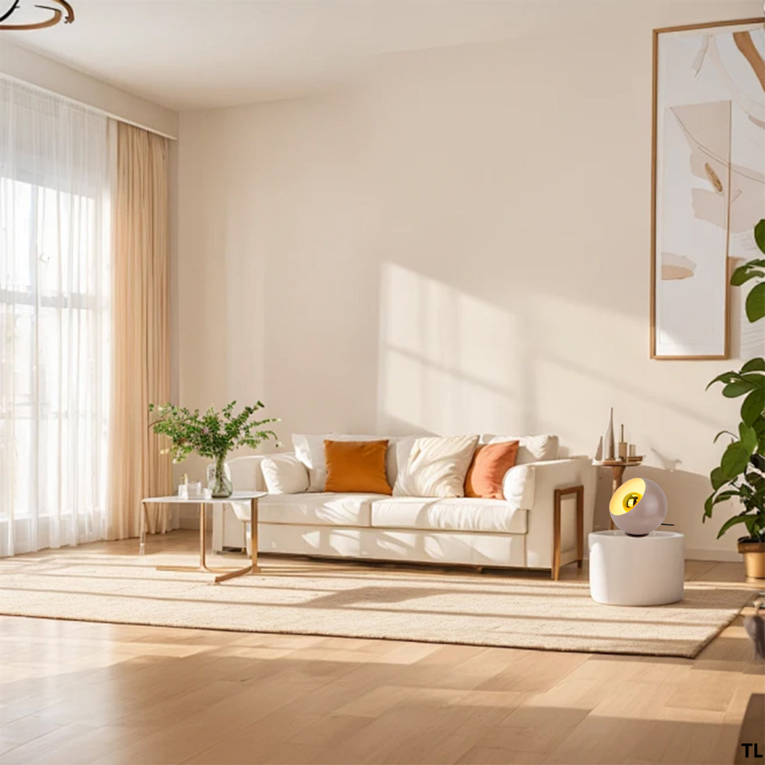 Met een moderne taupe kleur voegt deze Sfera tafellamp warmte toe aan elke ruimte. Perfect voor sfeervolle avonden.