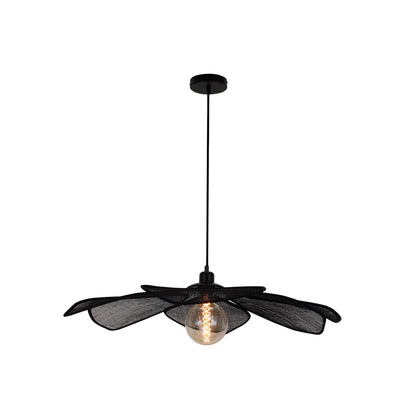 Chericoni Corvo hanglamp – 80 cm – bladvormig design – zwart – 1 lichts – E27