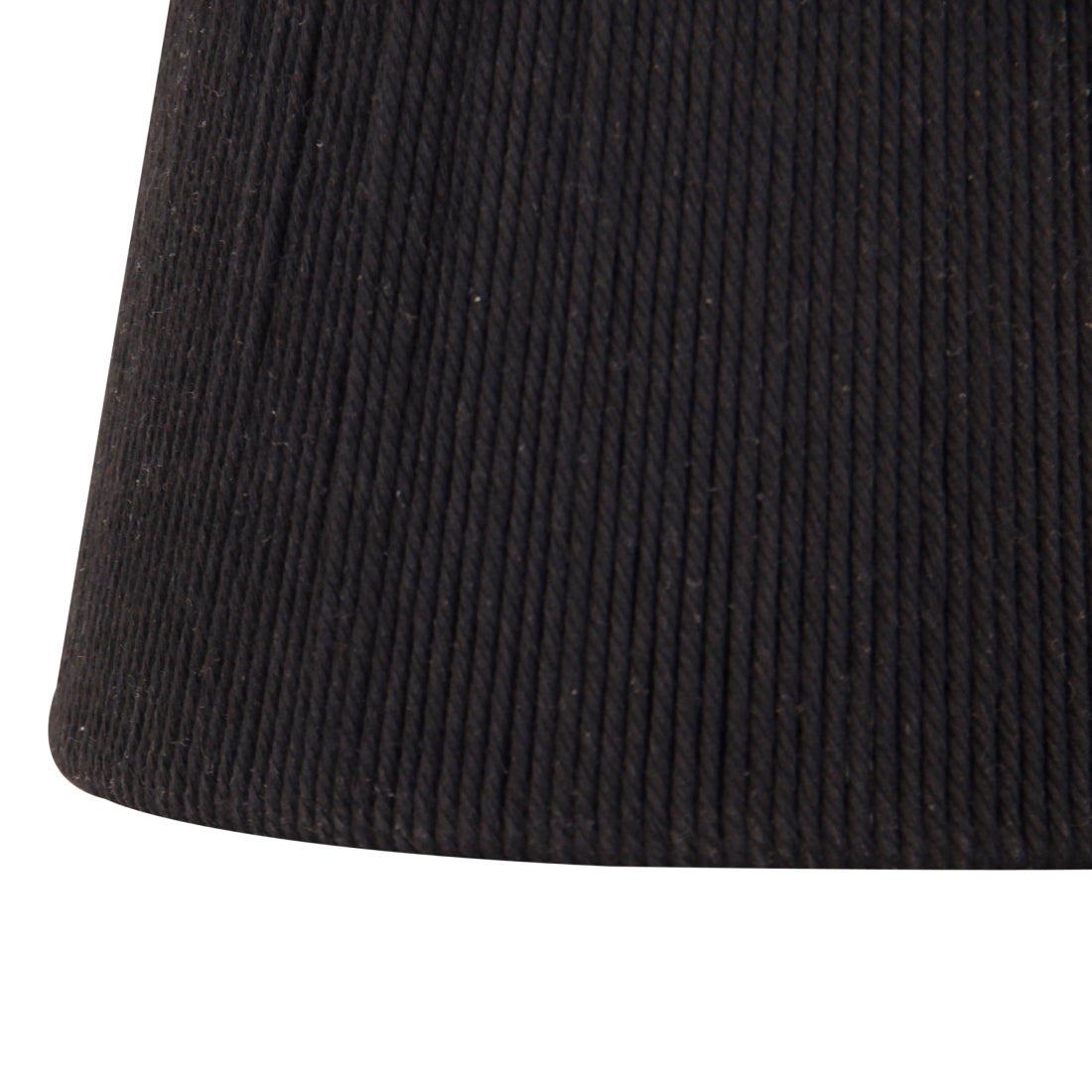 Detailopname van de zwarte katoenen koordstructuur van de Various lampenkap.