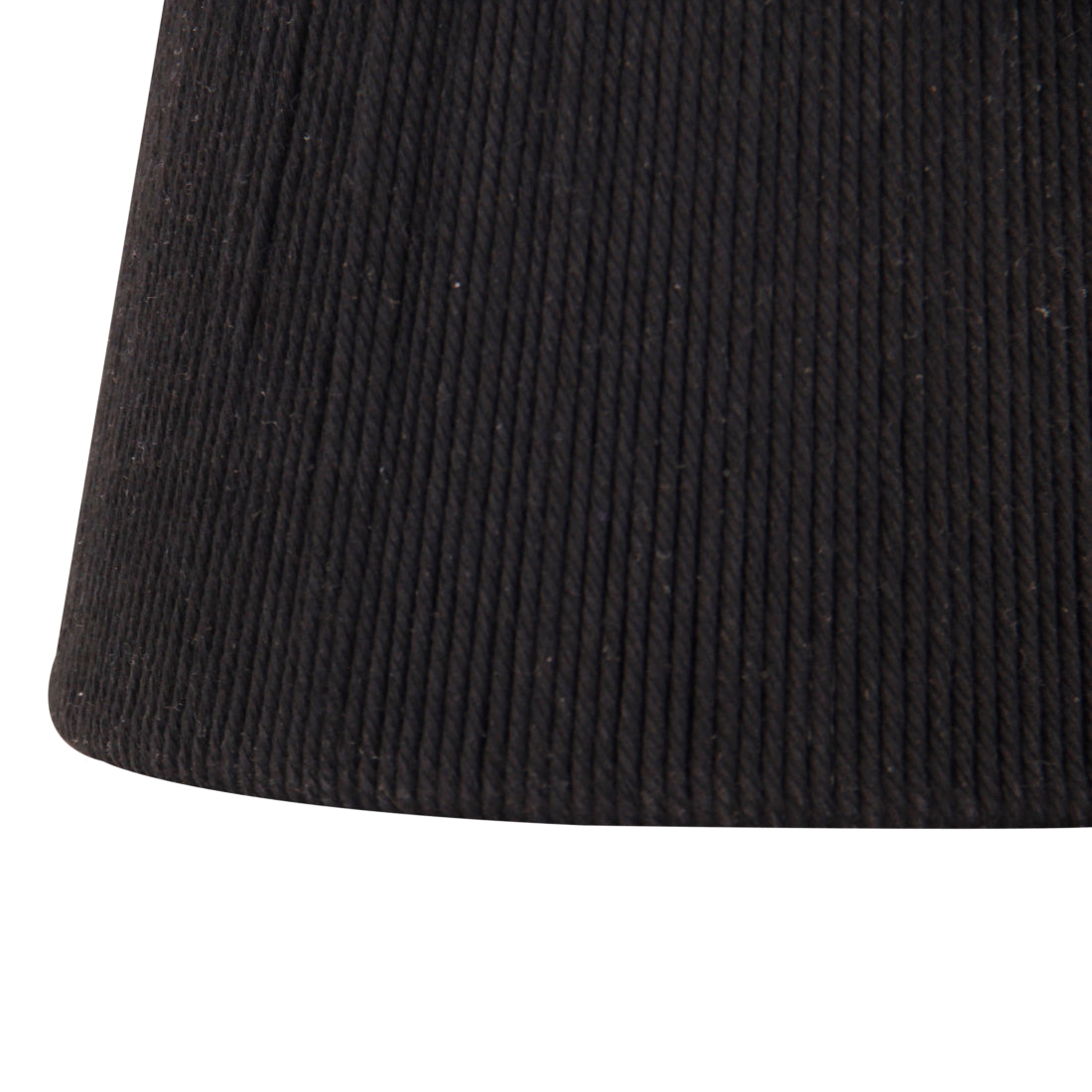 Detailopname van de zwarte katoenen koordstructuur van de Various lampenkap.