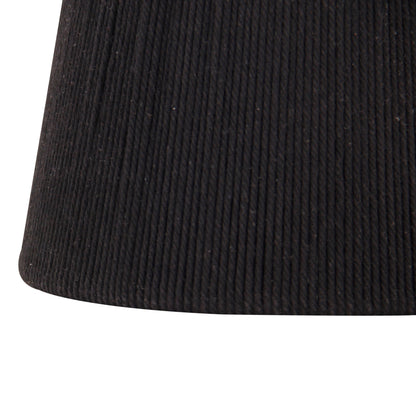 Detailopname van de zwarte katoenen koordstructuur van de Various lampenkap.