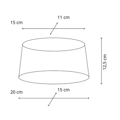 Various Lampenkap - Ovaal - Rood met strepen - Ø20, Ø22 of Ø26 cm