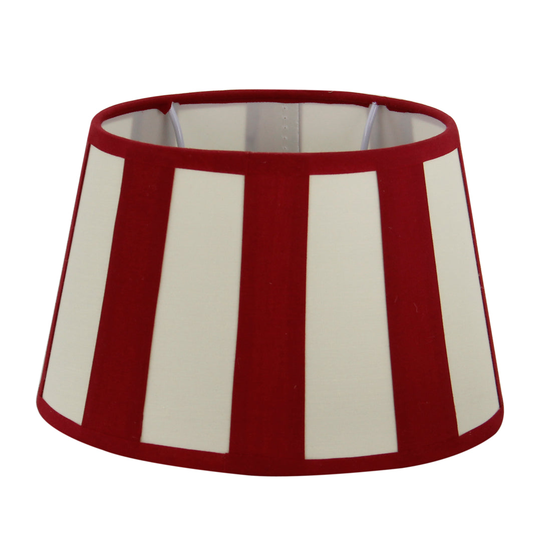 Various Lampenkap - Ovaal - Rood met strepen - Ø20, Ø22 of Ø26 cm