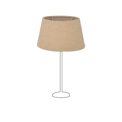 Khaki lampenkap in Wooly-materiaal voor een tafellamp.