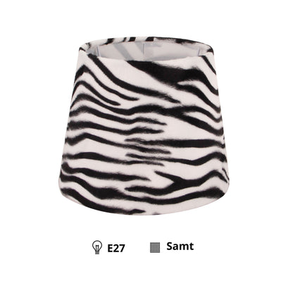 Various Lampenkap Zebra - Drum - Ø20 cm of Ø35 cm - Fluweel -  E27