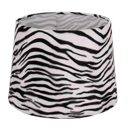 Various Lampenkap Zebra - Drum - Ø20 cm of Ø35 cm - Fluweel -  E27