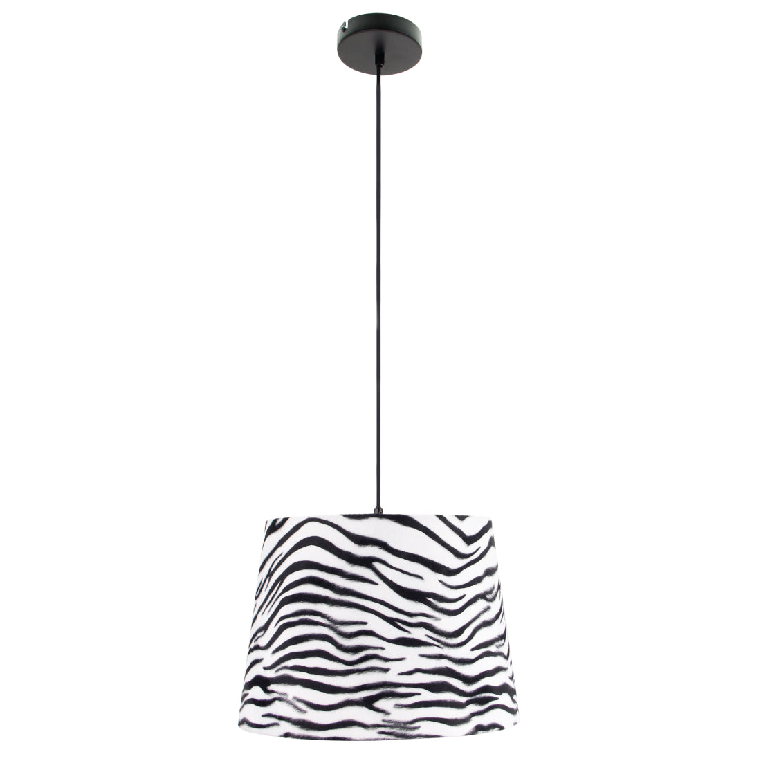 Various Lampenkap Zebra - Drum - Ø20 cm of Ø35 cm - Fluweel -  E27