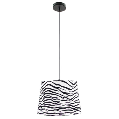 Various Lampenkap Zebra - Drum - Ø20 cm of Ø35 cm - Fluweel -  E27
