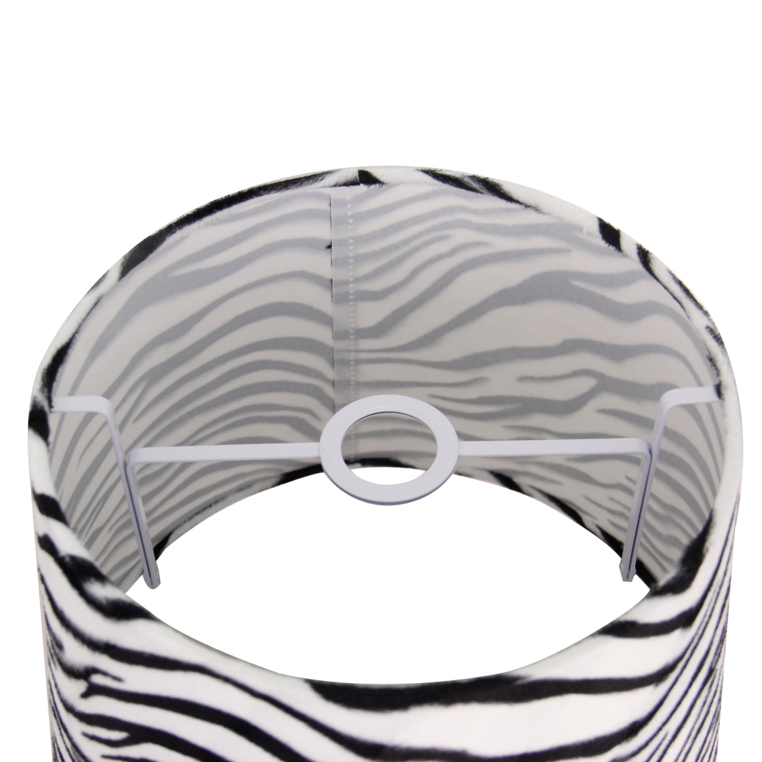 Various Lampenkap Zebra - Drum - Ø20 cm of Ø35 cm - Fluweel -  E27