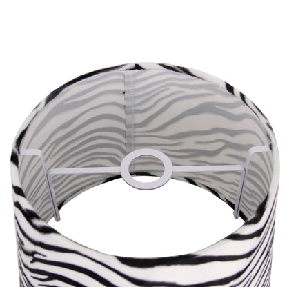Various Lampenkap Zebra - Drum - Ø20 cm of Ø35 cm - Fluweel -  E27