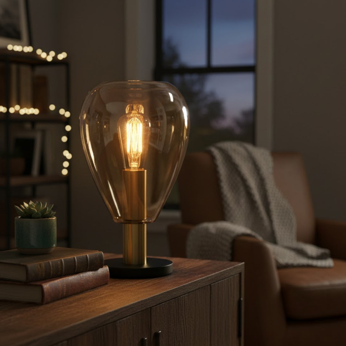 Various Gary Tafellamp – 1 lichts – Ø18,5 cm – E27 – Goud